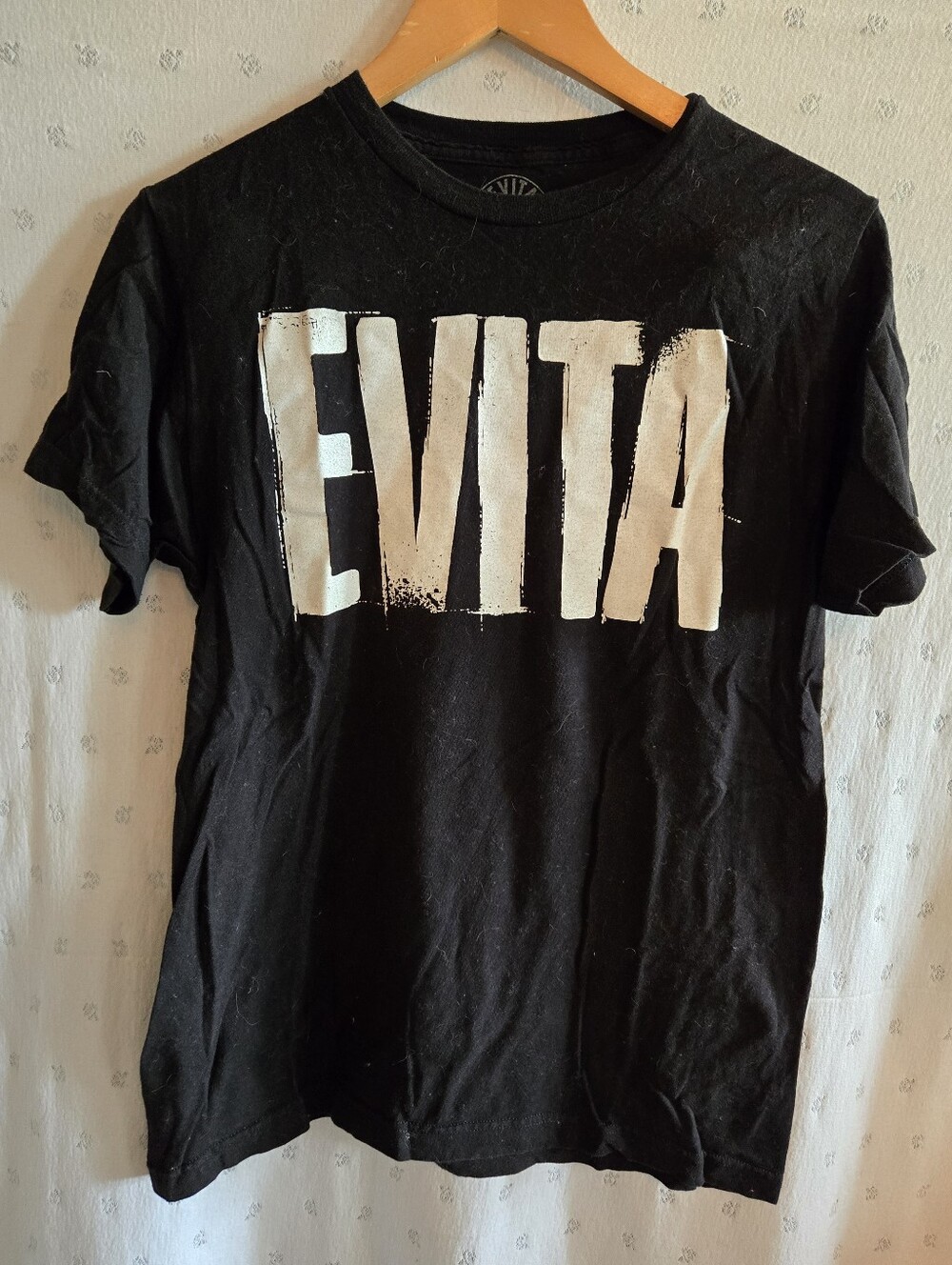 EVITA Broadway Graphic Short Sleeve Tee - Black Size M